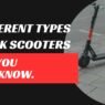 8 Different Types Of Kick Scooters That You Must Know!